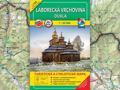 Mapa Laborecká vrchovina Dukla